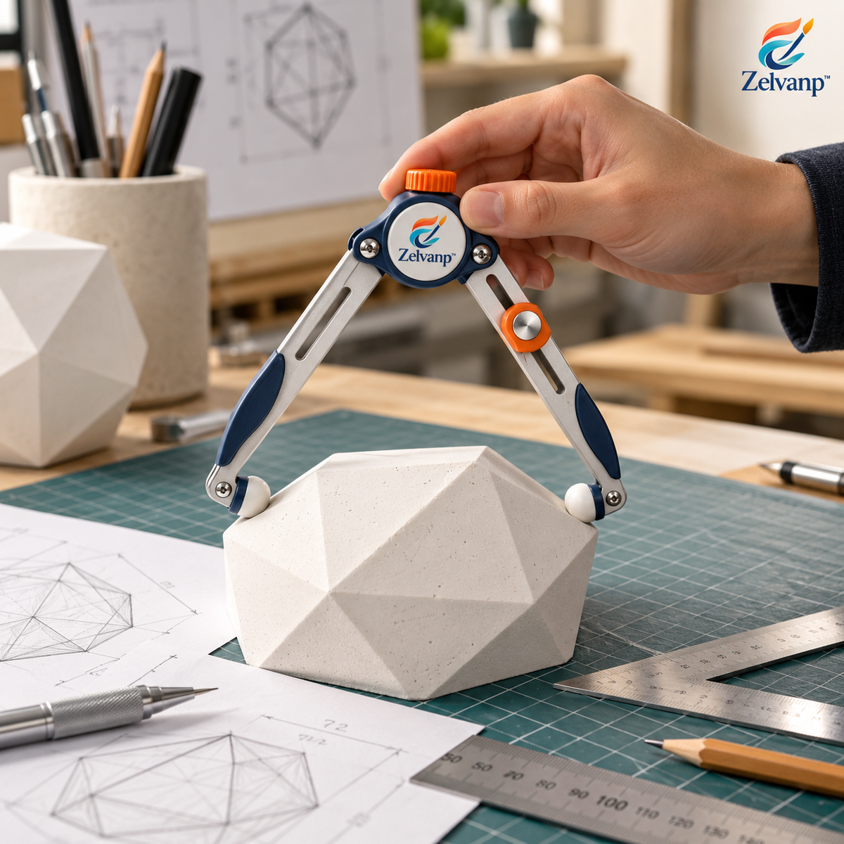 Zelvanp™ ArcSpan Folding Layout Compass