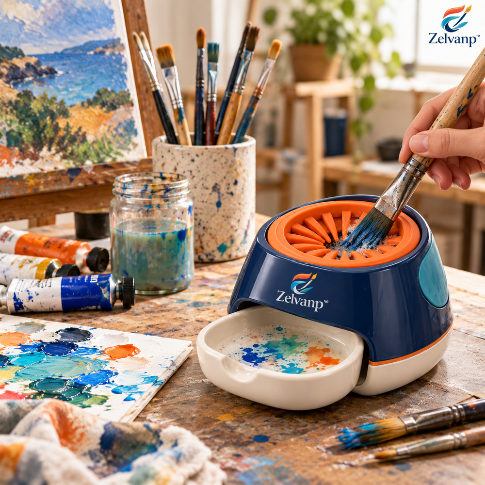 Zelvanp™ SwirlNest Brush Washer