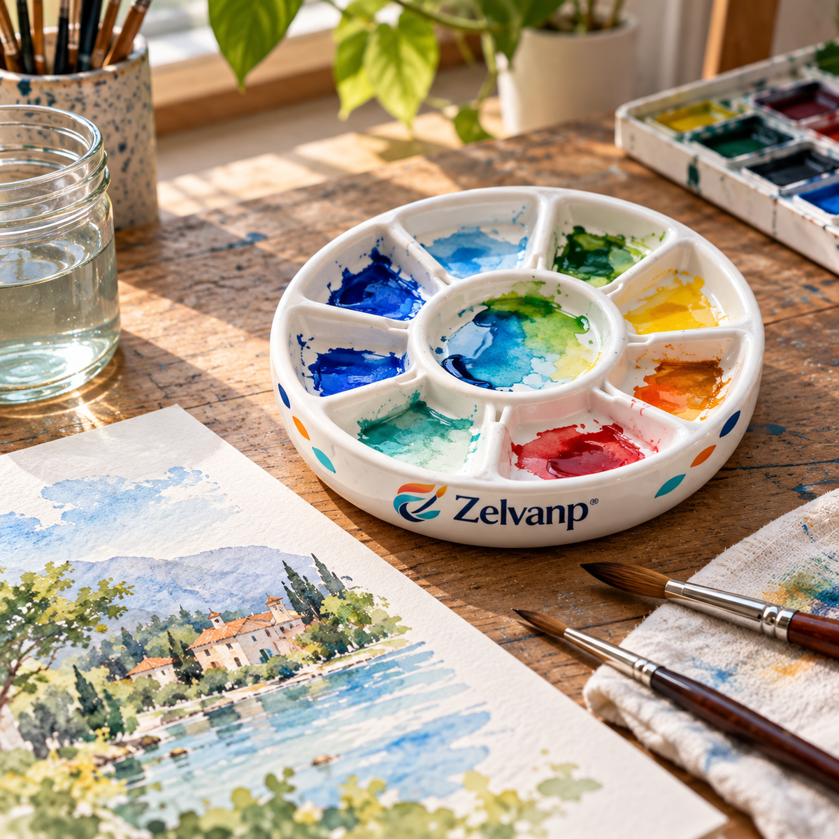 Zelvanp™ PetalMix Paint Palette