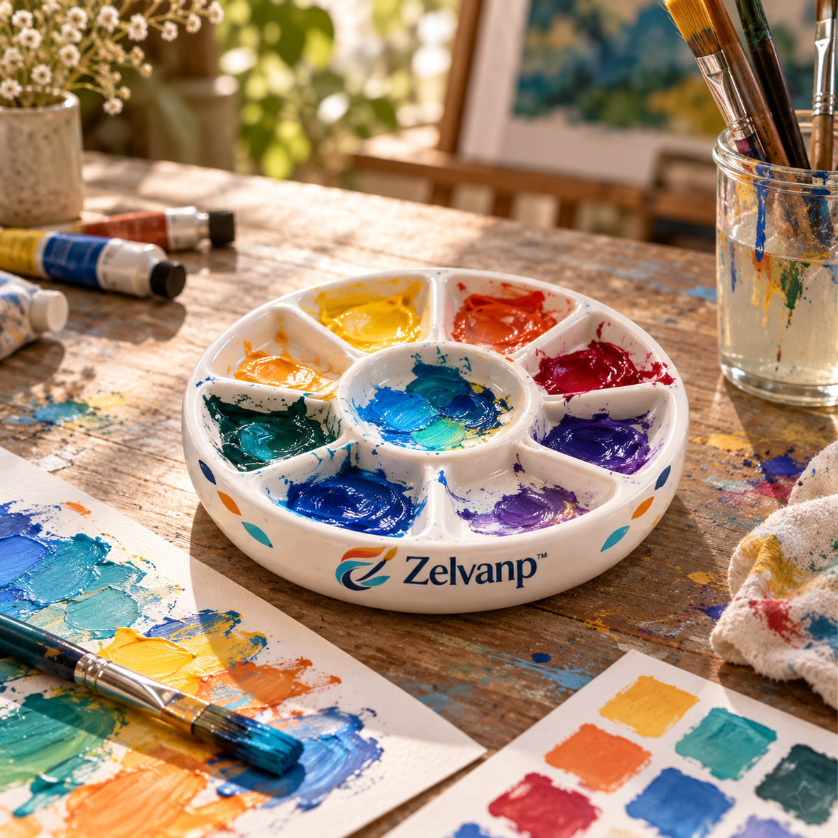 Zelvanp™ PetalMix Paint Palette